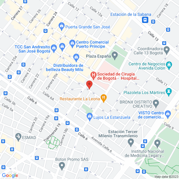 Mapa de Comercializadora Import Asiática S.A.S.