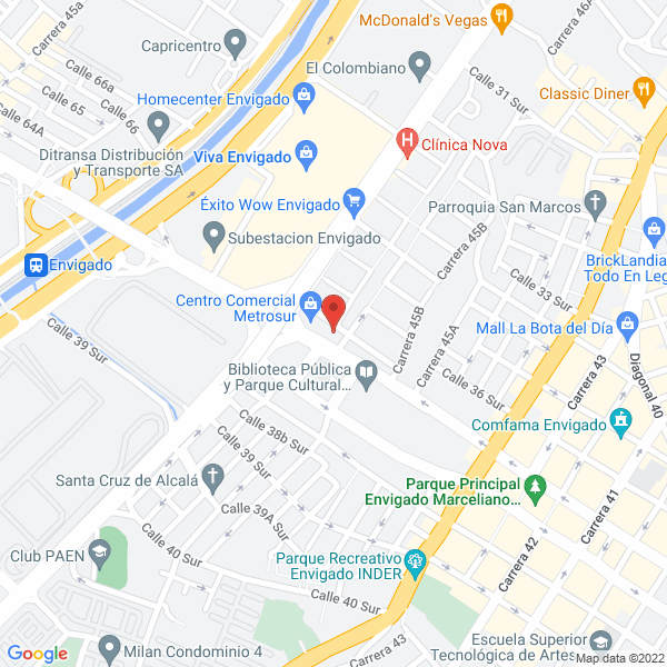 Mapa de Comercializadora Wilcam