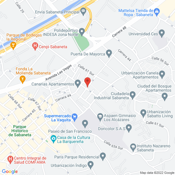 Mapa de Comercializadora,Fabricación,Venta De Alimentos