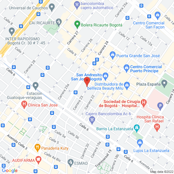 Mapa de Comercila De Llantas