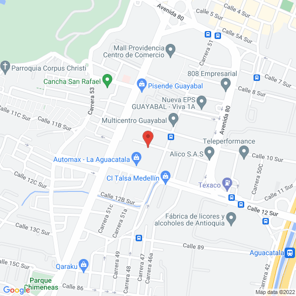 Mapa de Comercializadora Nacional De Alimentos S.A.S.