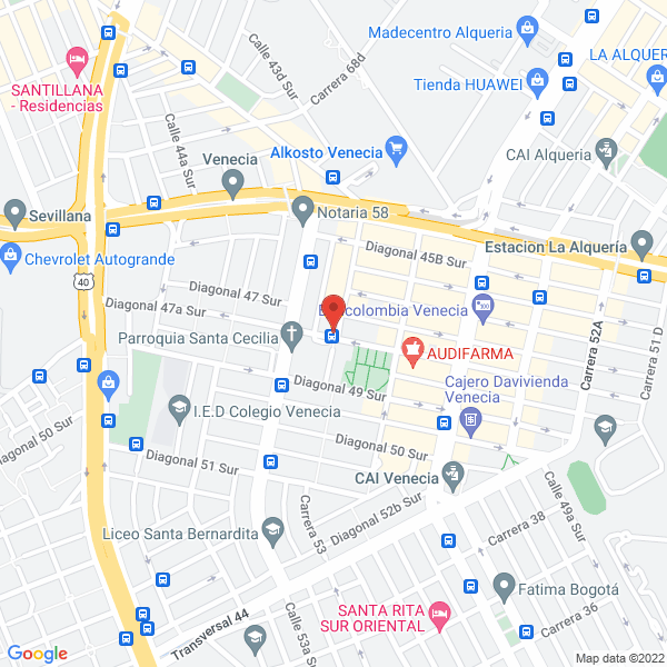 Mapa de Comercio Y Tecnologia De Colombia Ltda