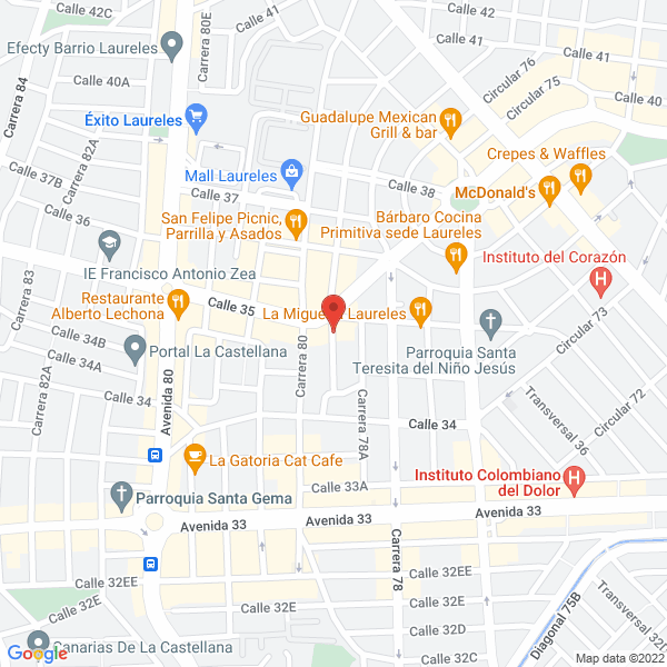 Mapa de Cubá Town Sanduches