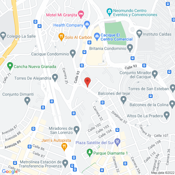 Map of Cubiertas Moreno
