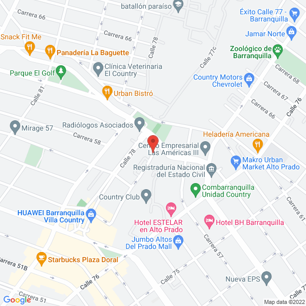 Map of Construcciones San Vicente S.A.