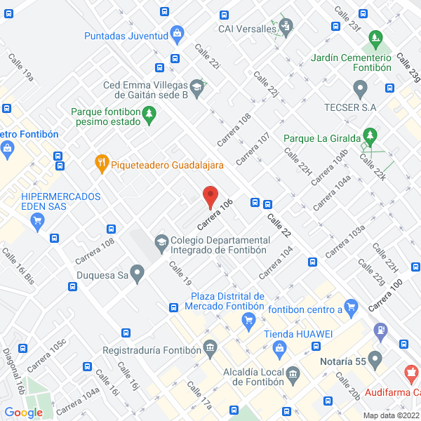 Mapa de Construcciones Y Cimentaciones Manuales Tg S.A.S.