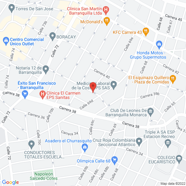 Map of Denia Romero