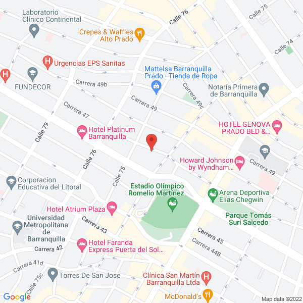 Map of Princesa Plaza Apartaestudios
