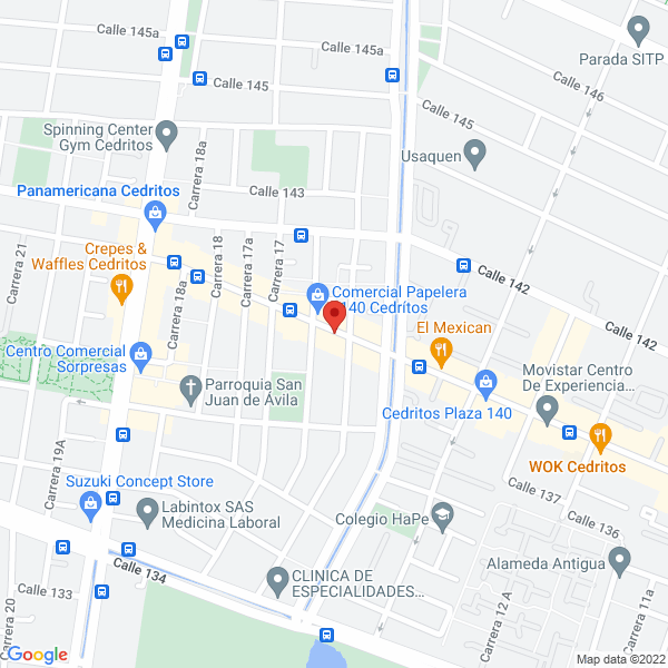 Mapa de Comercial Papelera