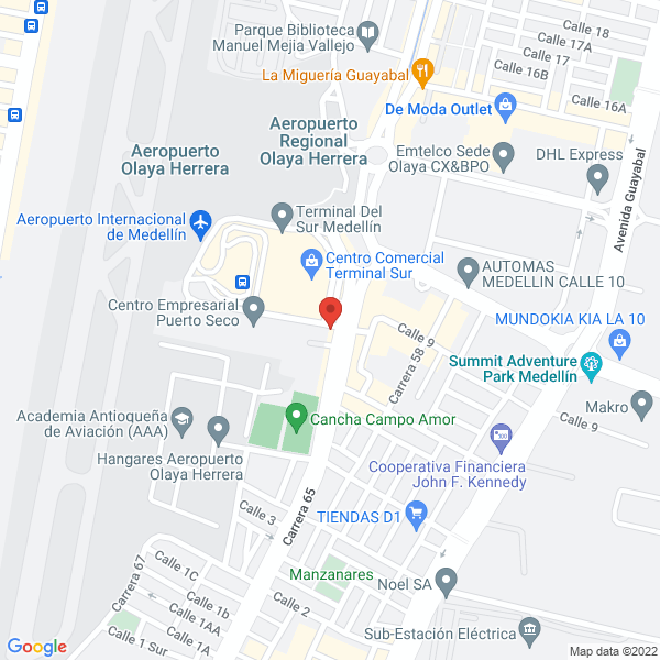 Mapa de Comercializadora Industrial De Combustibles Río Vivo S.A.S