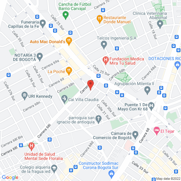 Mapa de Comercializadora Jparra S.A.S.