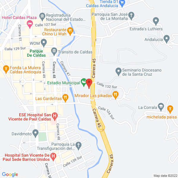 Mapa de Cooperativa De Confeccionistas Caldas Ant
