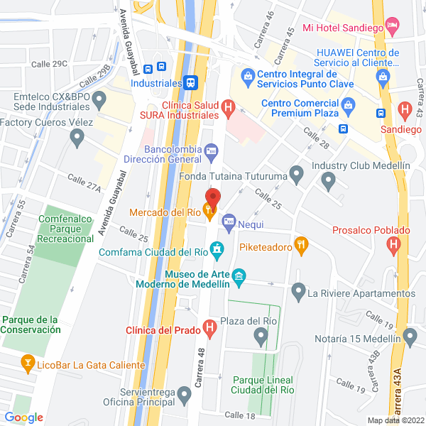 Mapa de Cooperativa De Hospitales De Antioquia
