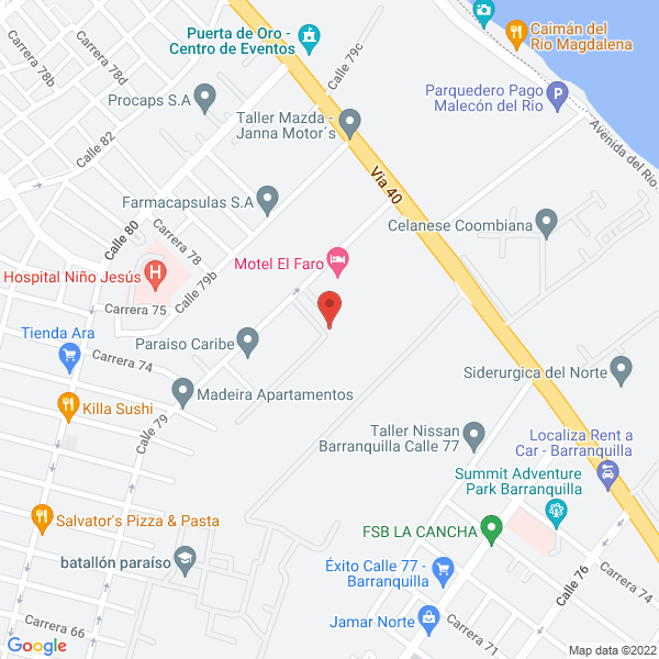 Map of Criadero La Barracuda
