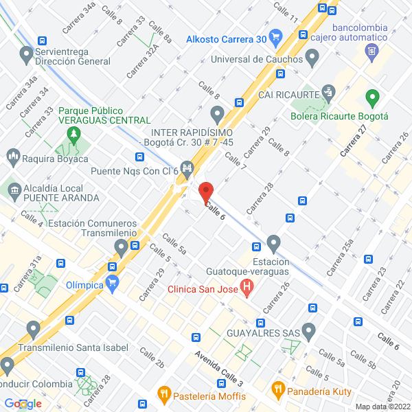 Mapa de Depósito Cubillos & Cía S.A.S