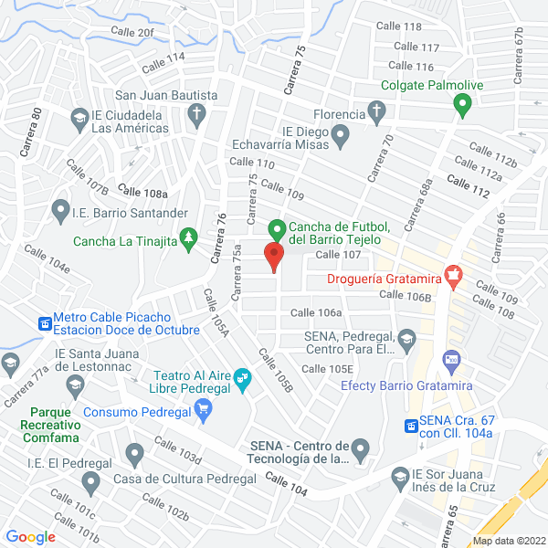 Mapa de Depósito De Materiales La 107