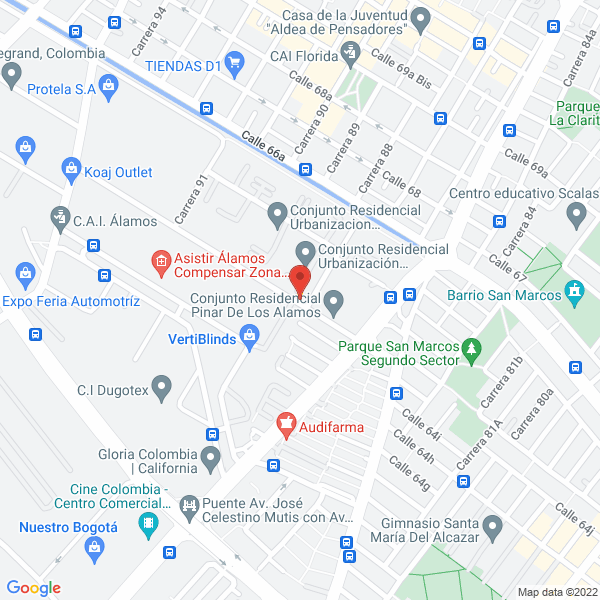 Mapa de Dalbert Internacional Colombia
