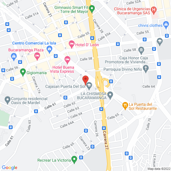 Map of Rodar Obras Civiles E Hidraulicas Sas
