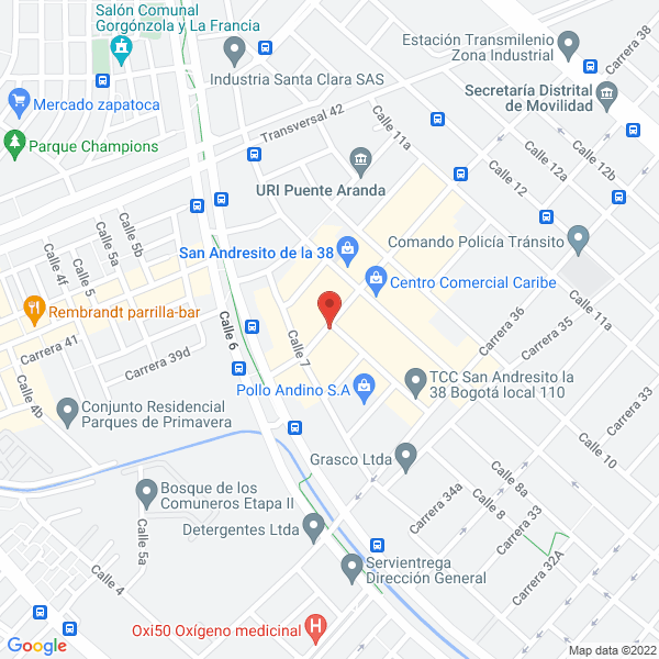 Mapa de Consultorio Odontológico Sandra Guerrero Sierra