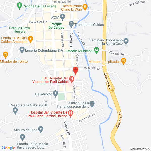 Mapa de Consultorio Odontológico Sur