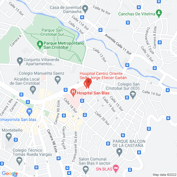Mapa de Droguería Urgencias San Blas
