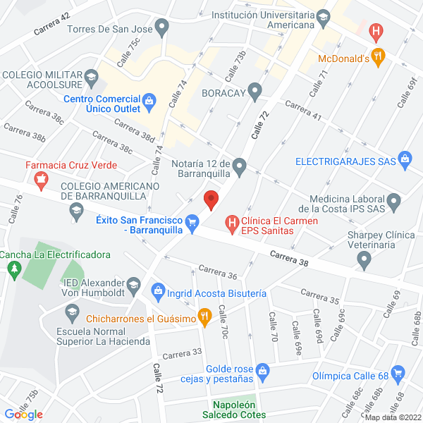 Map of Distribuciones Industriales Alipar Y Cía. Ltda.