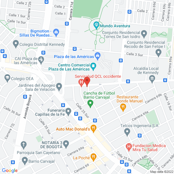 Mapa de Deportivas Jmc