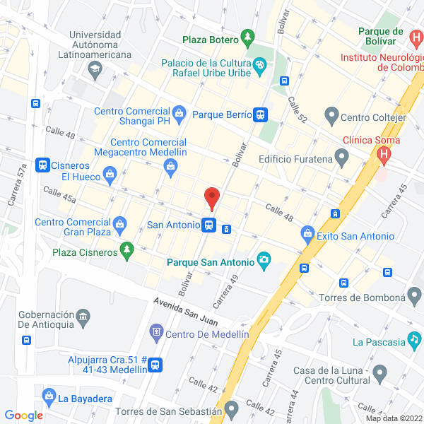 Mapa de Deportivas Juan Manuel Gómez