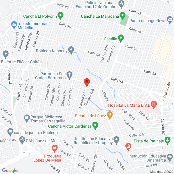 Mapa de Depósitos La 92