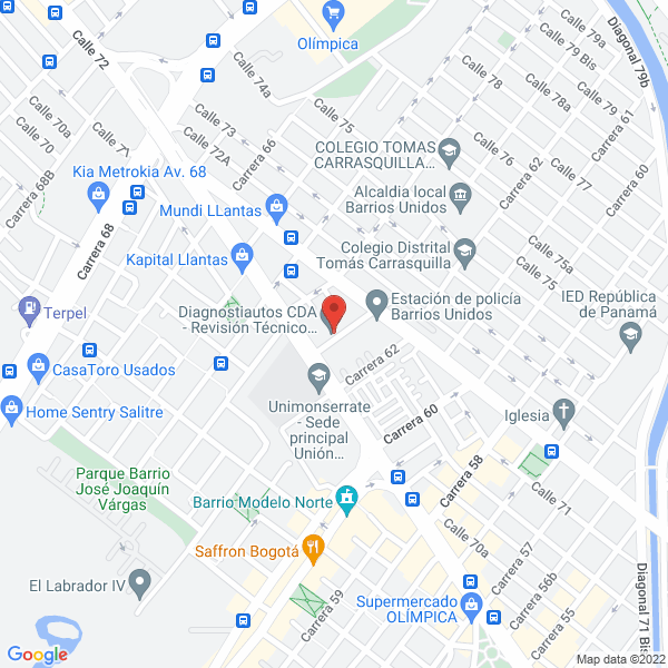 Mapa de Cda Diagnostiautos