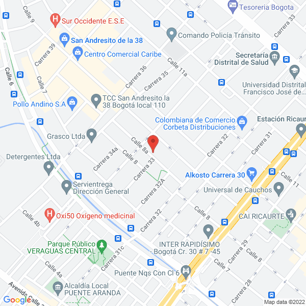 Mapa de El Madero Industrial