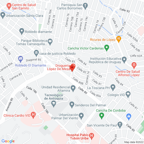Mapa de Distrubuidora Pollomas...