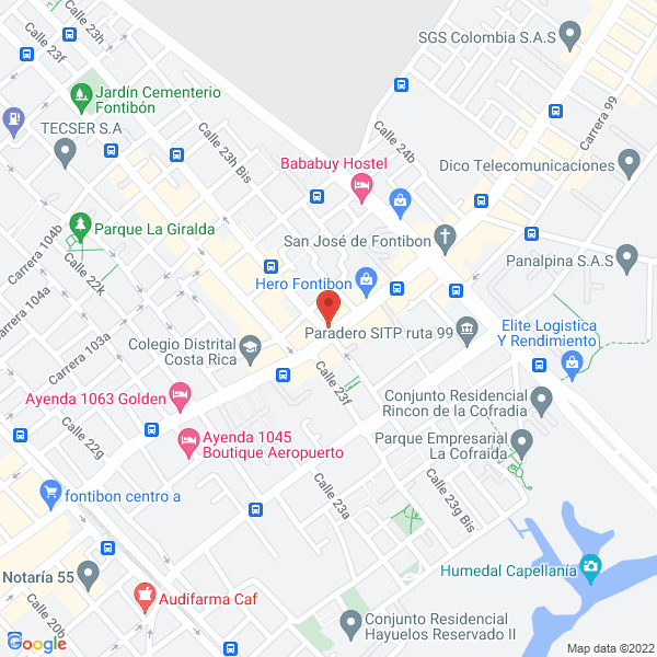 Mapa de Electro Montajes Evs E.U.