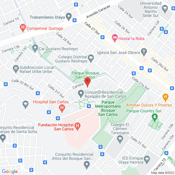 Mapa de Deportivos Darbel