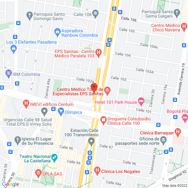 Mapa de Casas Campestres Piscina-Golfito María Alejandra