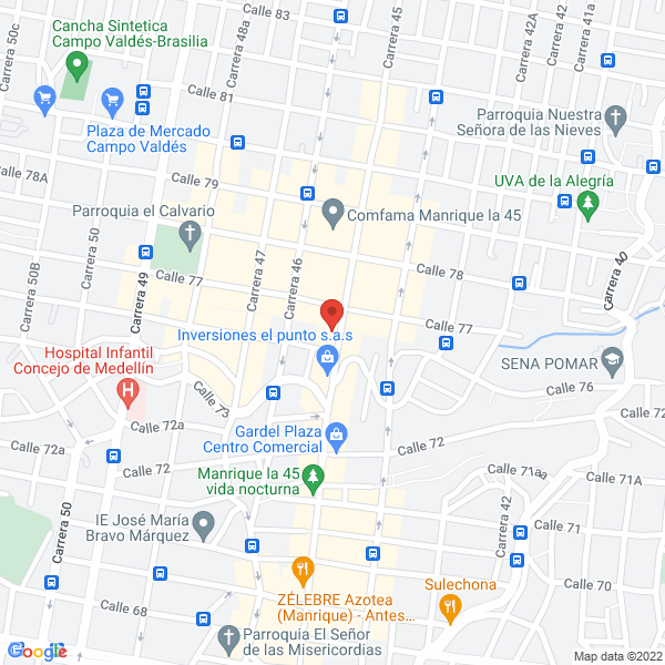Mapa de Farmacia Alma Mater