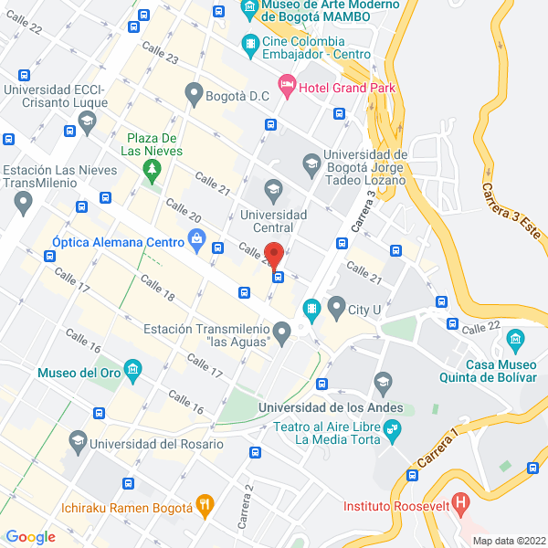 Mapa de Fenalco - Seccional Bogotá Cundinamarca