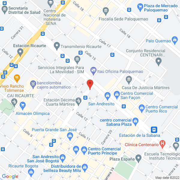 Mapa de Ferredistribuciones A Casa Ltda