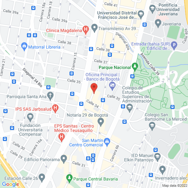 Mapa de Fecode
