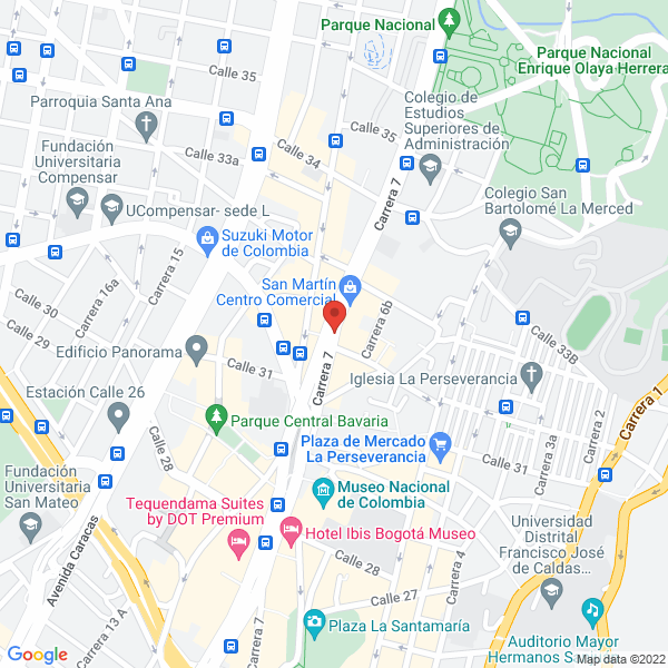 Mapa de Federación Colombiana De Patinaje - Fedepatin