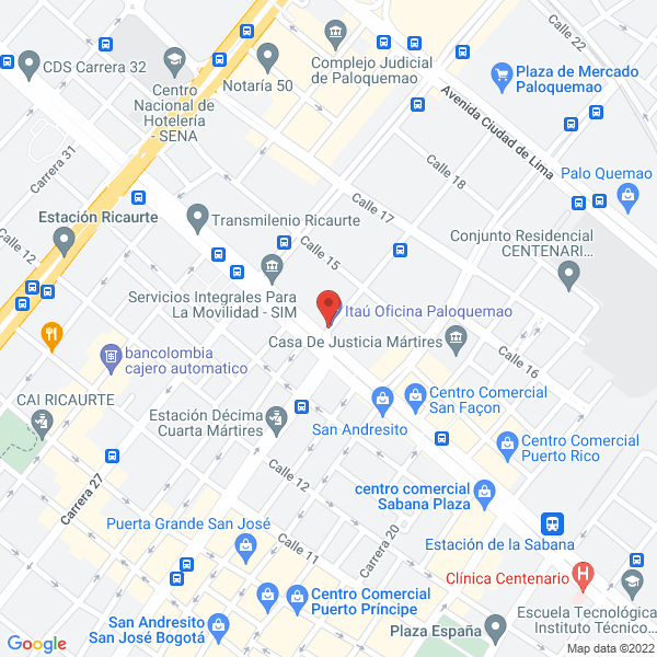 Mapa de Ferretería Castaño S.A.