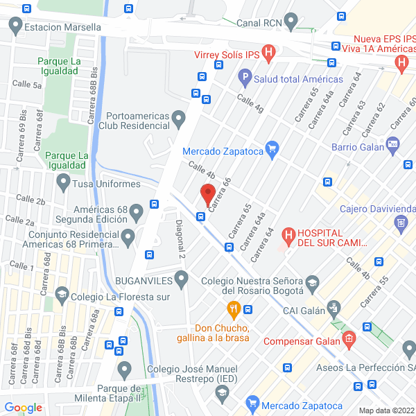 Mapa de Fábrica De Cajas Gerar