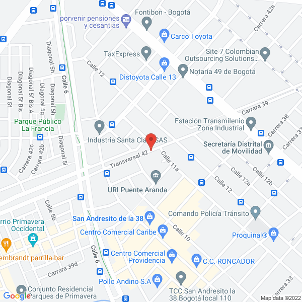 Mapa de Calzado Gerama Ltda.