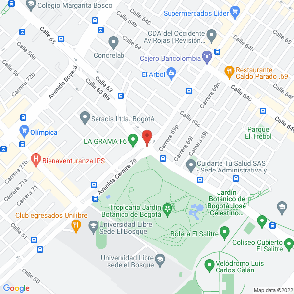 Mapa de Ferretería Universal Hg