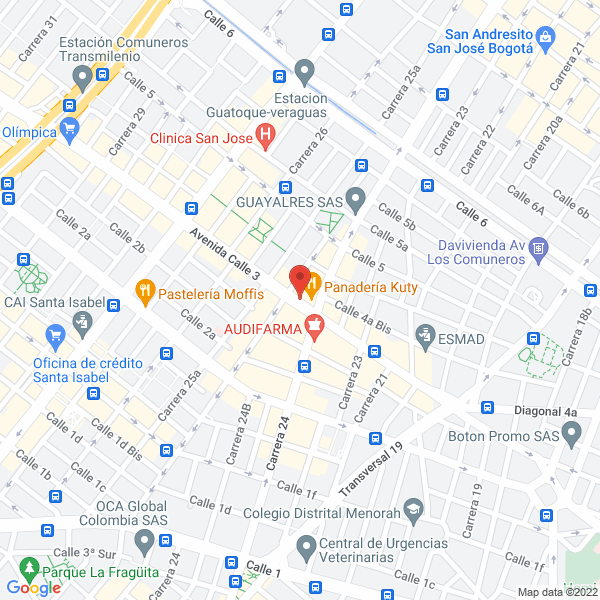 Mapa de Ferreteria Y Vidrios Granada