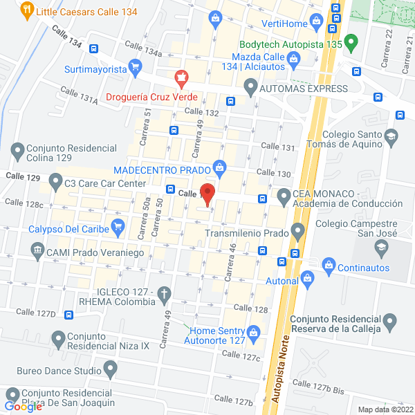 Mapa de Escolares Y Papeles América S.A.S.