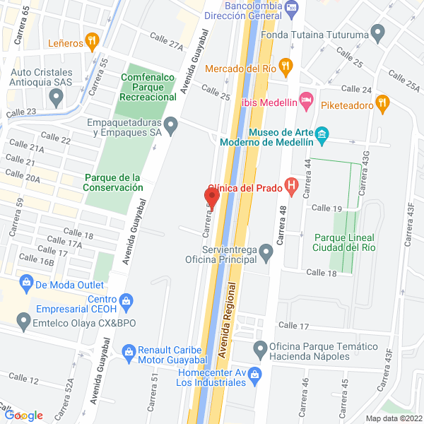 Mapa de Estadero Restaurante El Palacio De Los Fríjoles