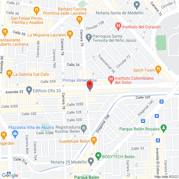 Mapa de Estación De Servicio Los Almendros