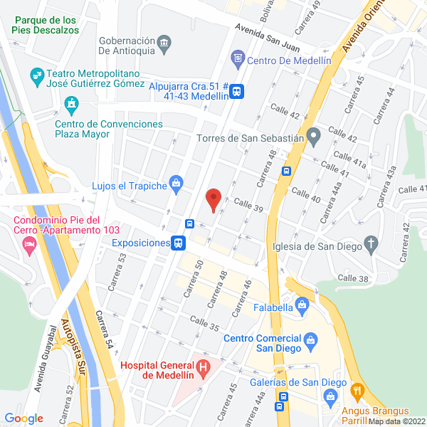 Mapa de Estación De Servicio Mobil La Santamaría