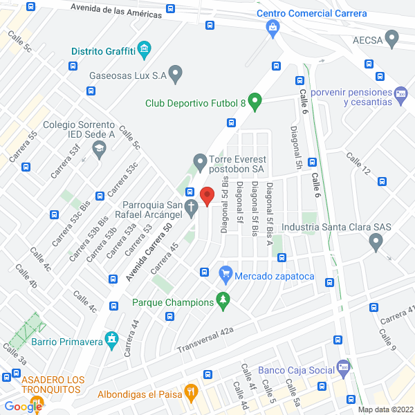 Mapa de Estación De Servicio San Rafaelcional S.A.S